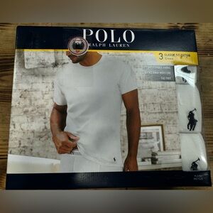 Polo Ralph Lauren 3 Pack Shirts Small Classic Fit Cotton Crew Neck Undershirts